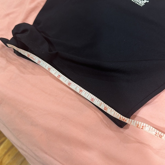 Bombshell Sportswear White Logo Mesh Jersey Side Tie Crop Top Tee Shirt Black - Picture 11 of 12